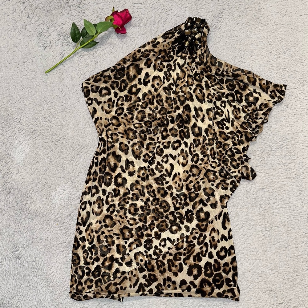 Cachè leopard print mini dress